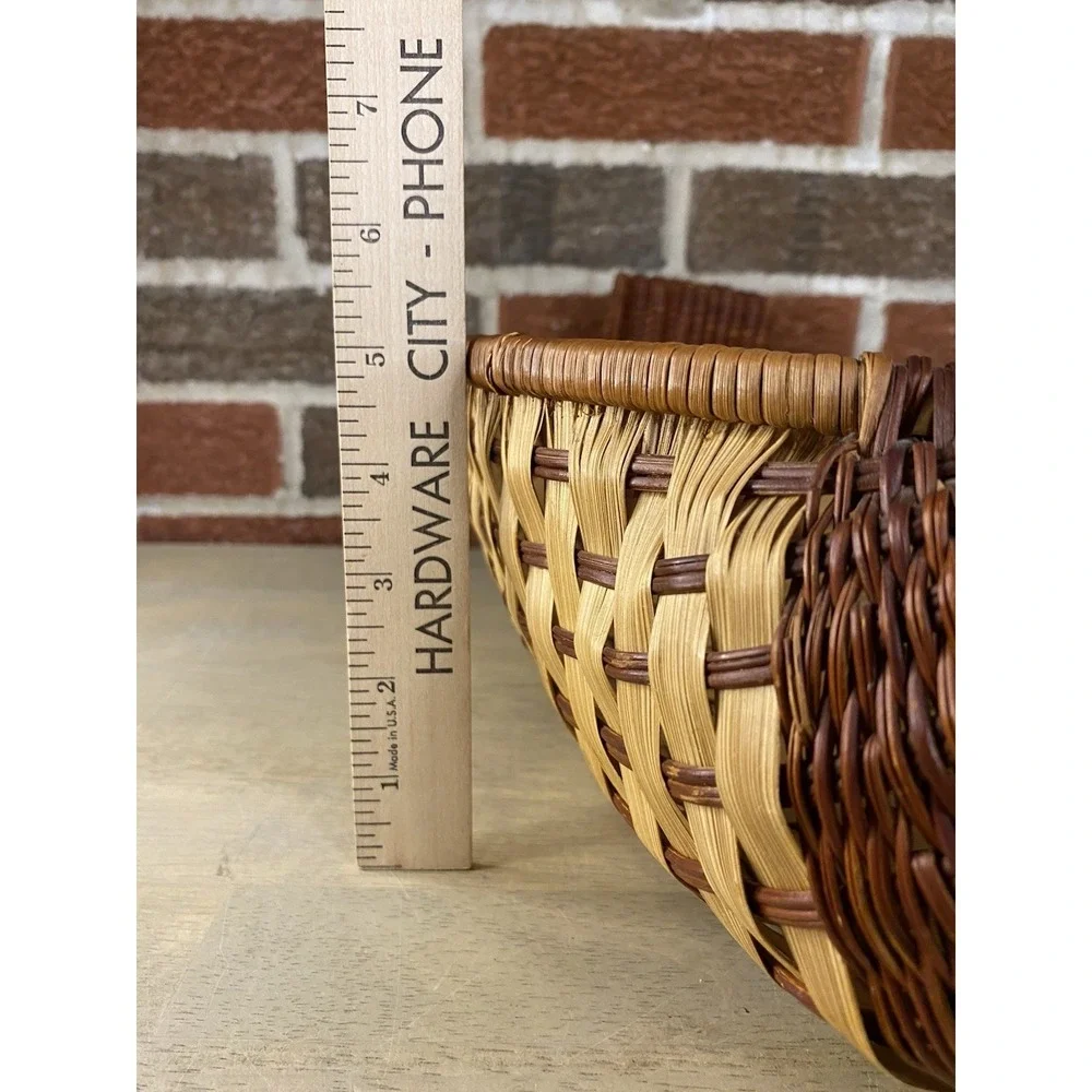 Vintage Duck Goose Basket with Wooden Beak Wicker Rattan Basket Boho